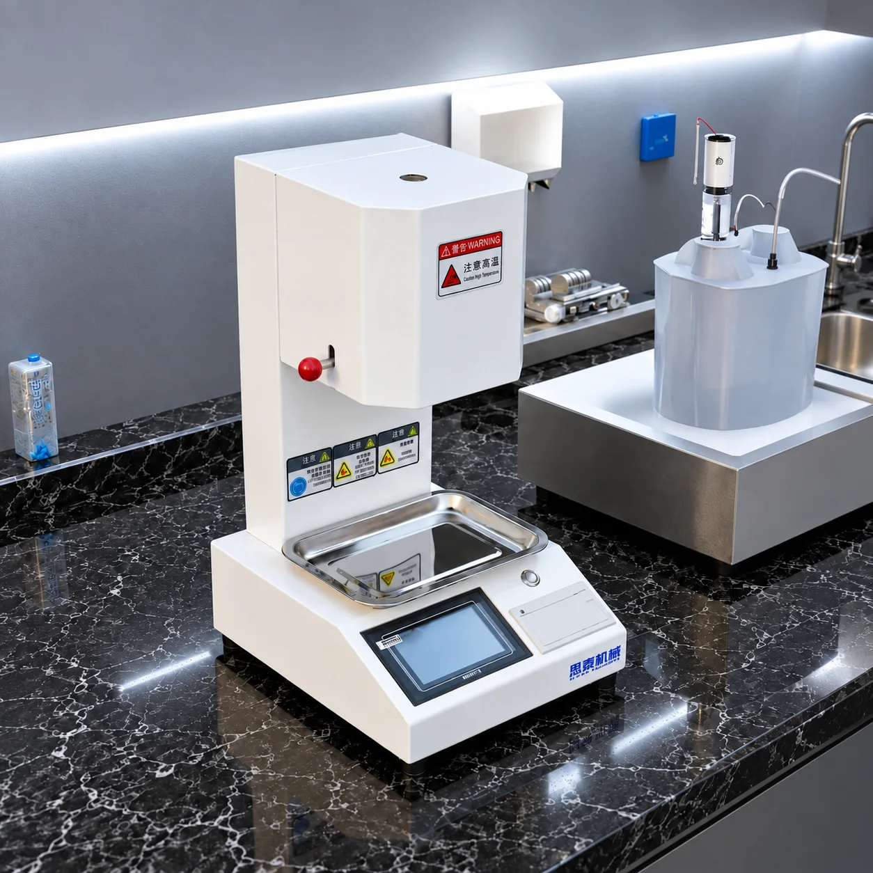 Equipos de laboratorio mostrados en la fotografía aportada por IG Plast