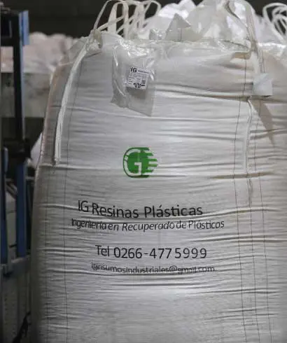 Big bag identificado de IG Resinas Plásticas