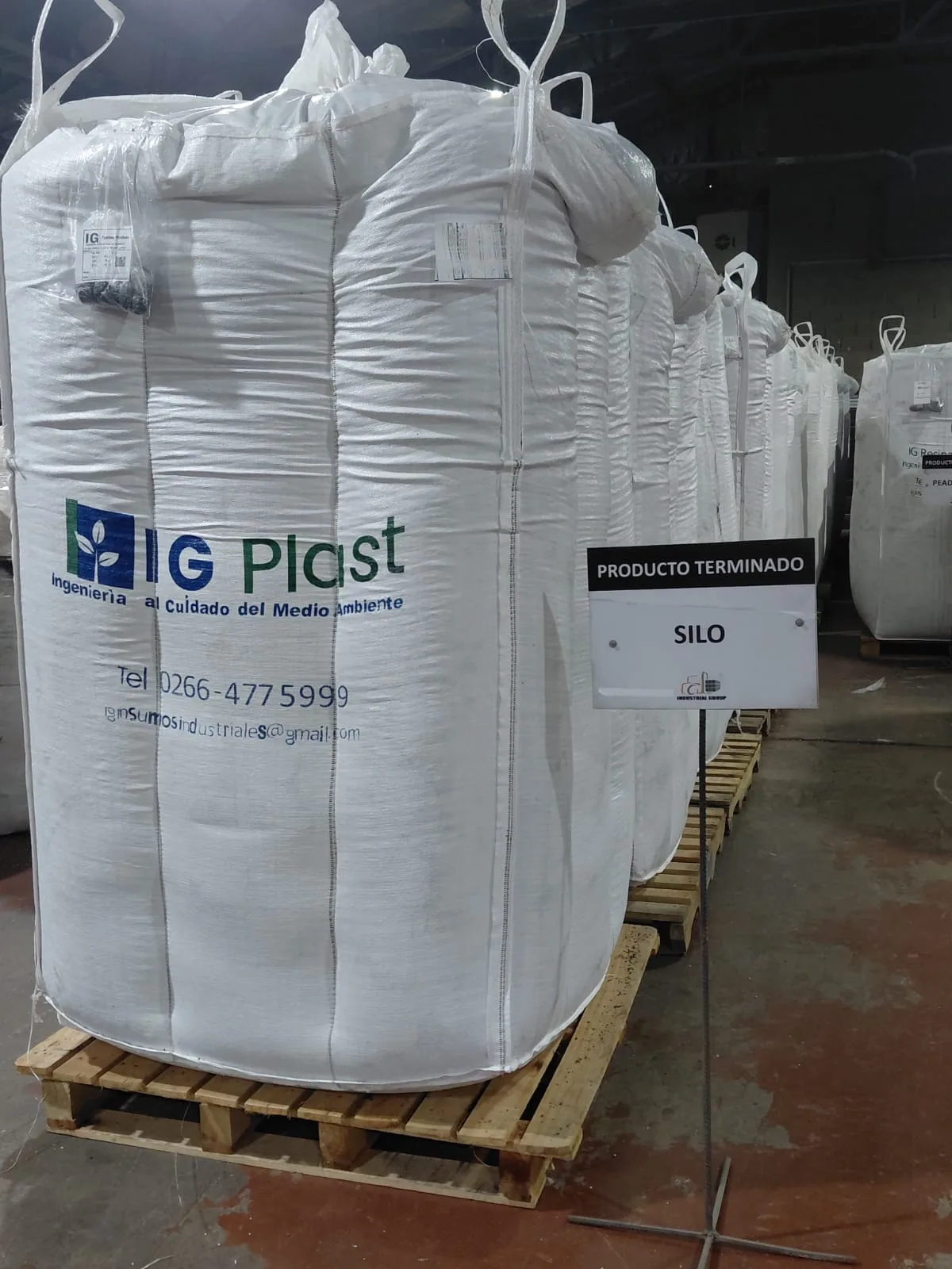 Big bags de resina recuperada identificados en la planta de IG Plast